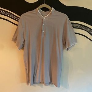 MENS Purple/Grey Zara Button T-shirt